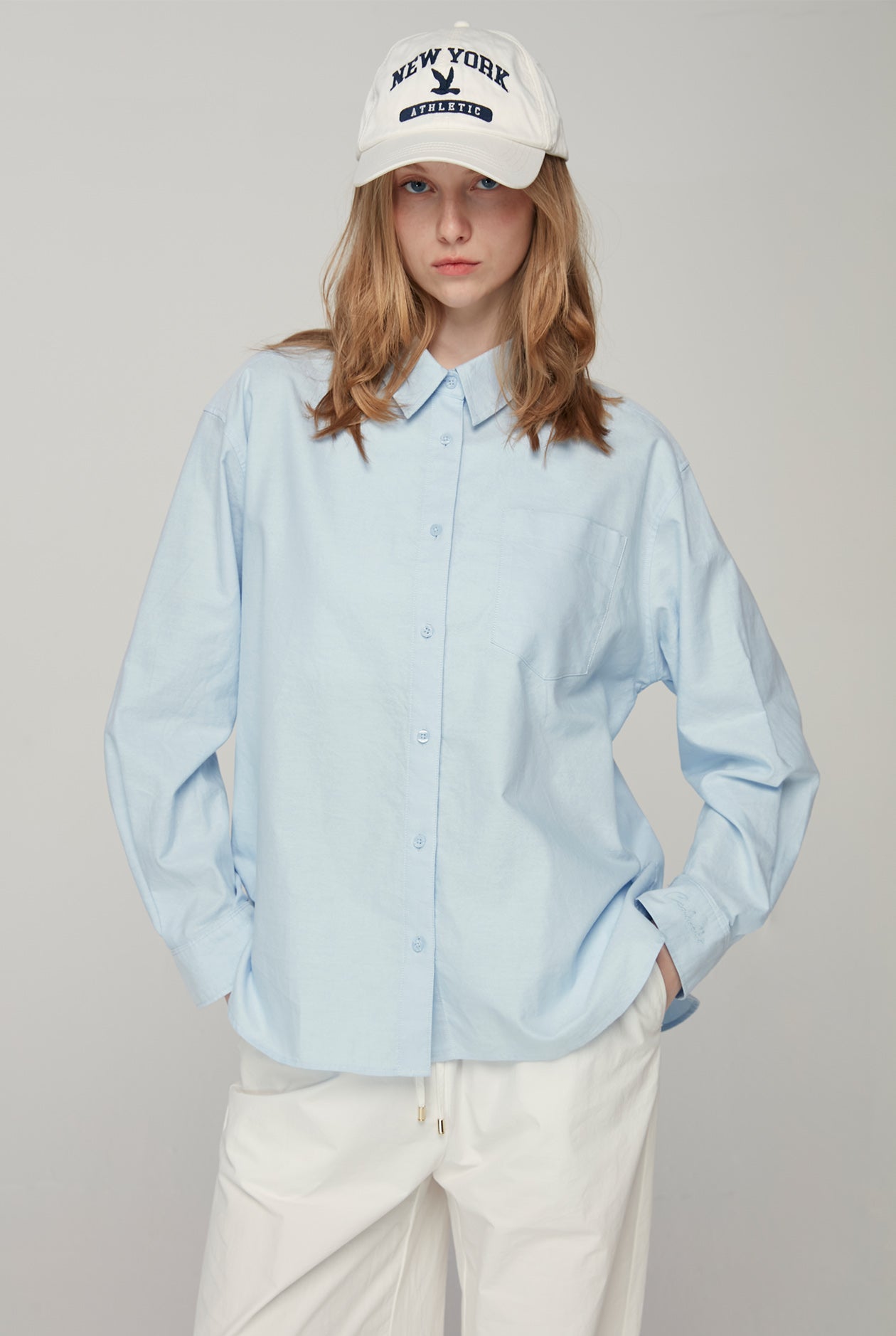 OXFORD SHIRT WITH LOGO DETAIL