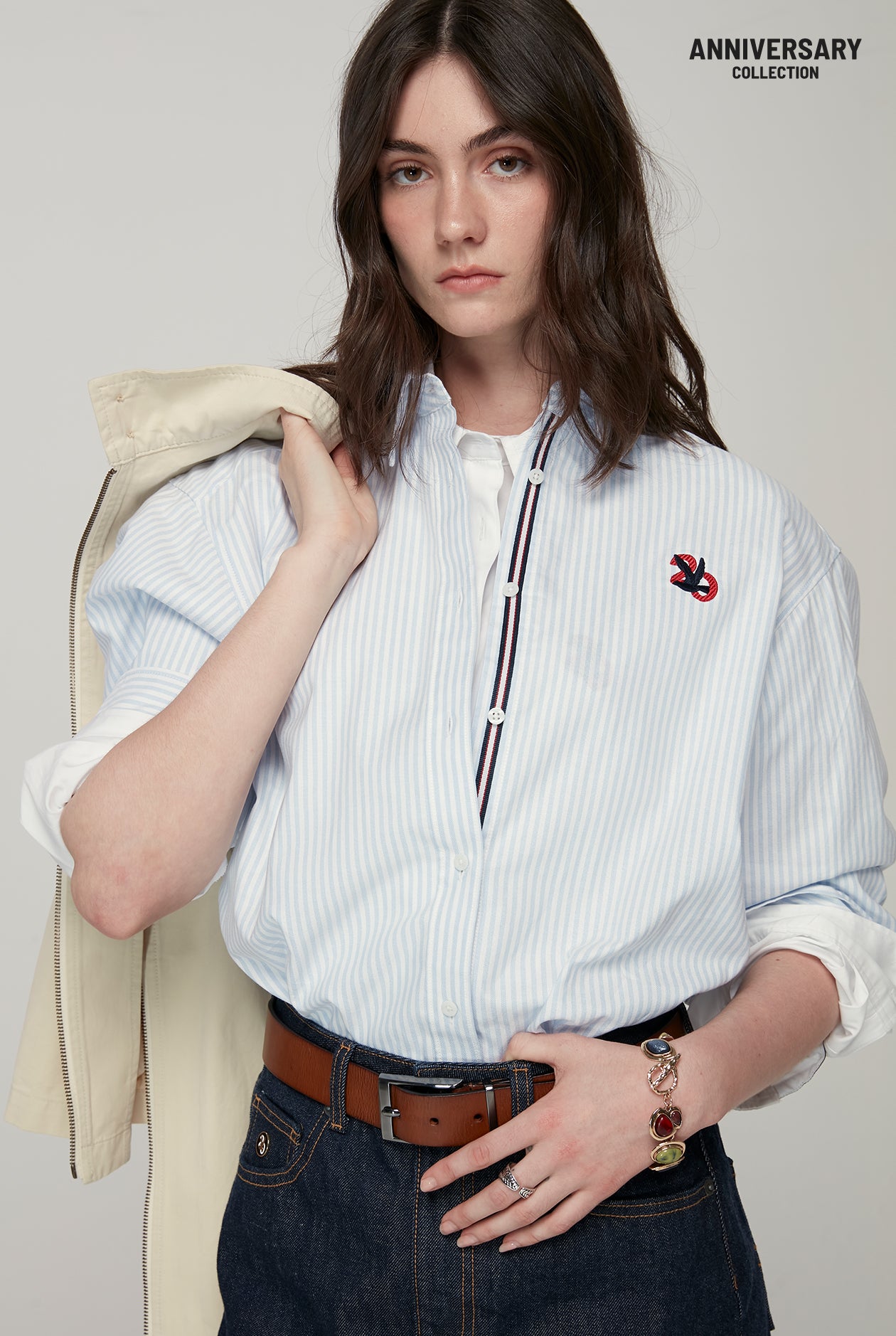20th ANNIVERSARY OXFORD STRIPED SHIRT