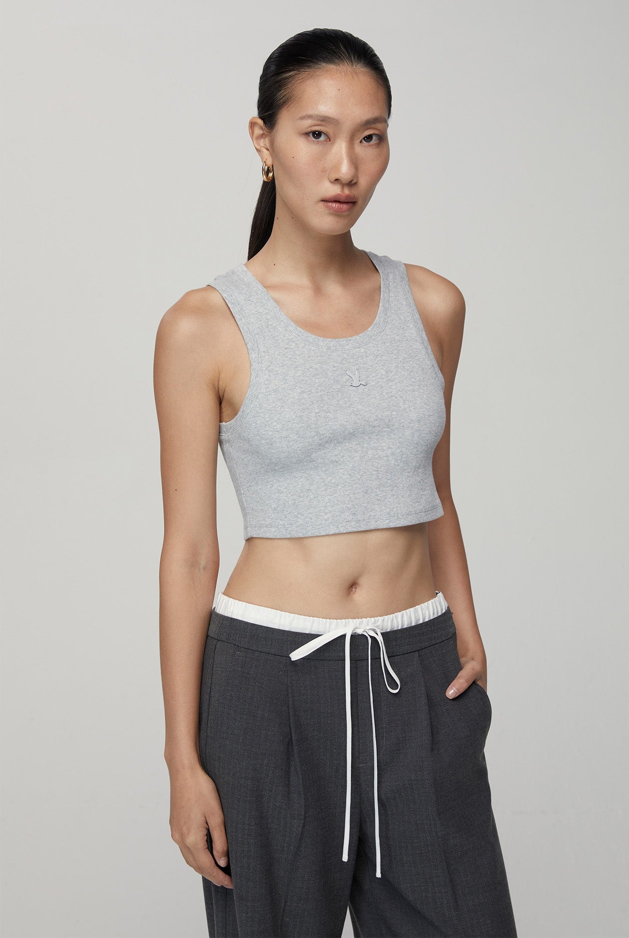 RIBBED CROPPED TANK TOP