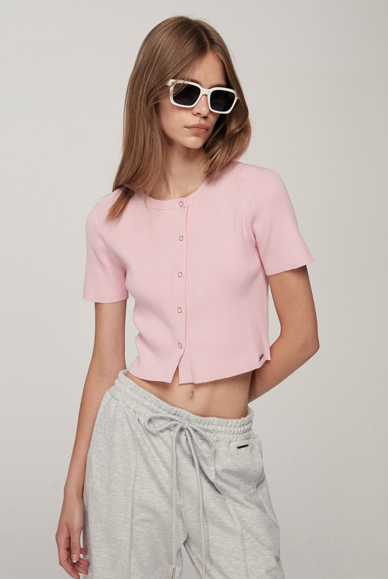 BUTTON DOWN KNITTED TOP