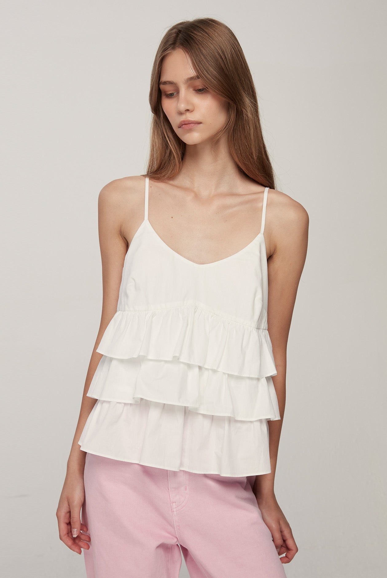 RUFFLE CAMISOLE TOP