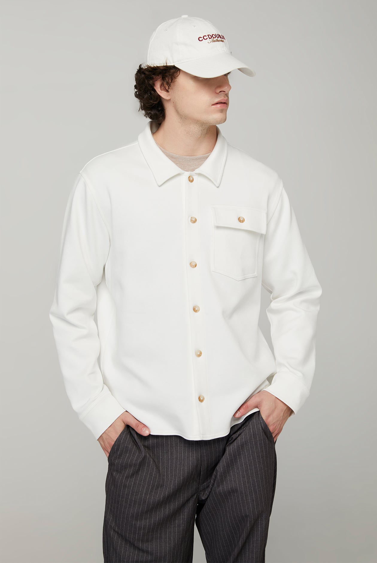 FLAP POCKET DOUBLE FACE SHIRT