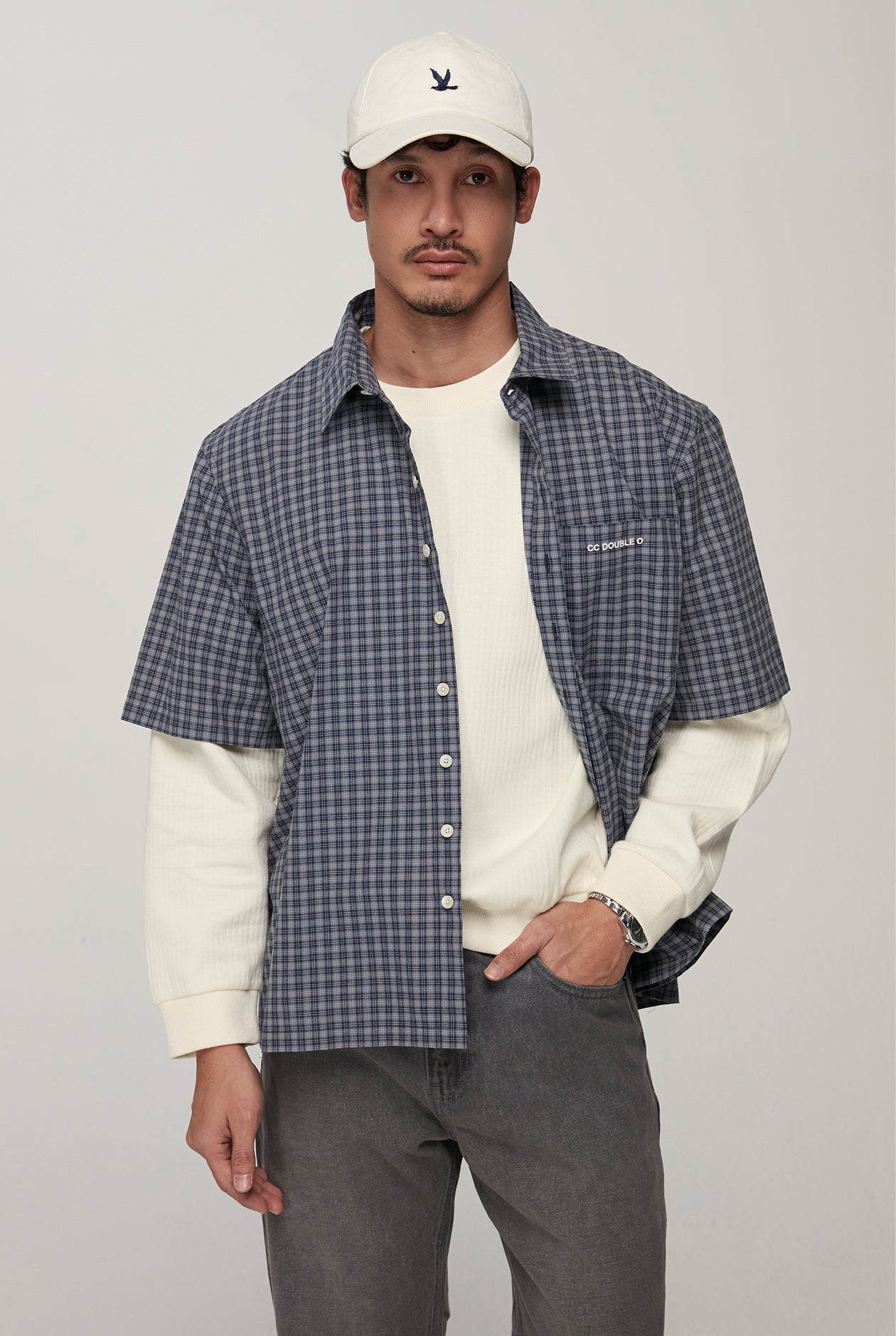 BOXY CHECKED SHIRT