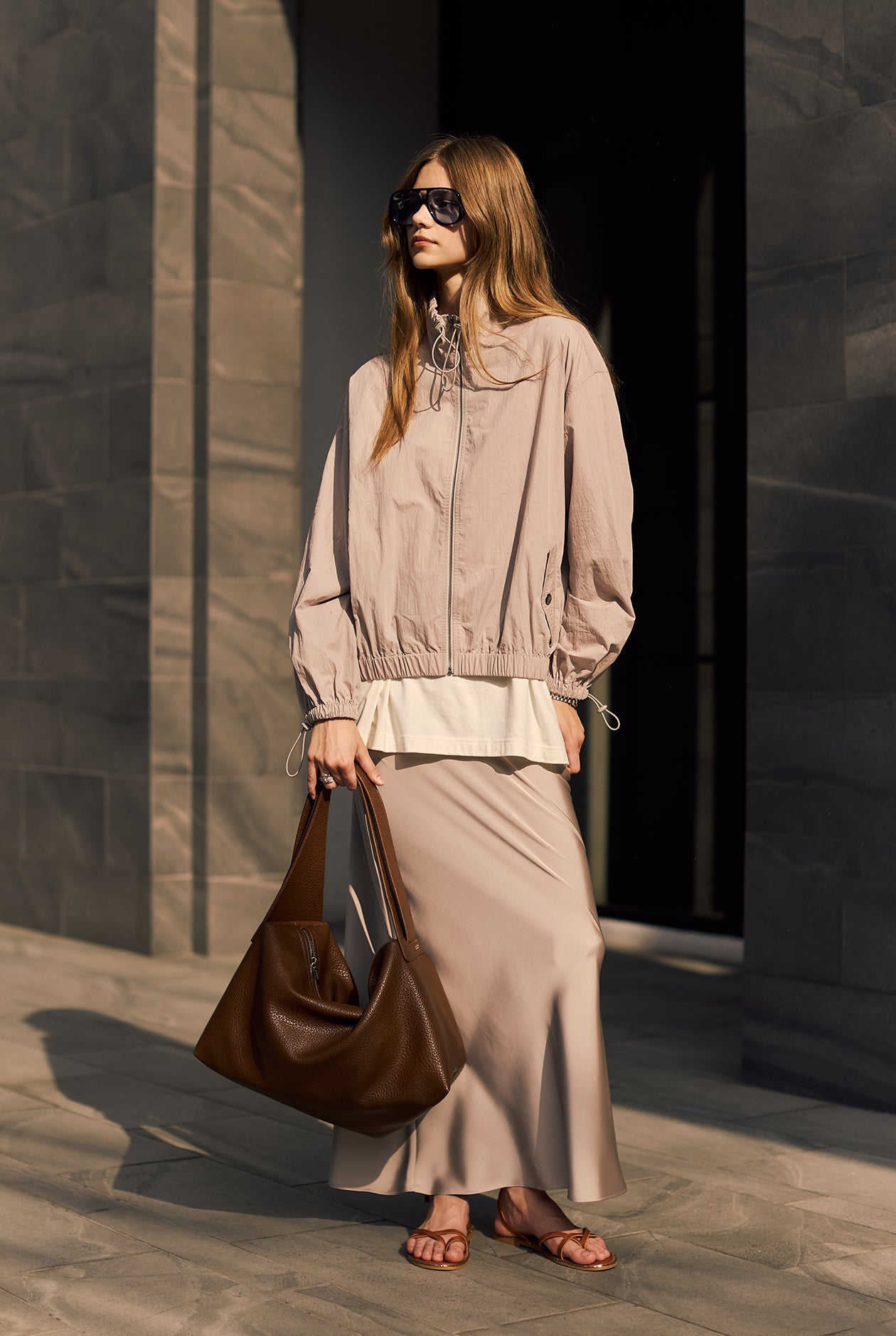 RUCHED DRAWSTRING JACKET