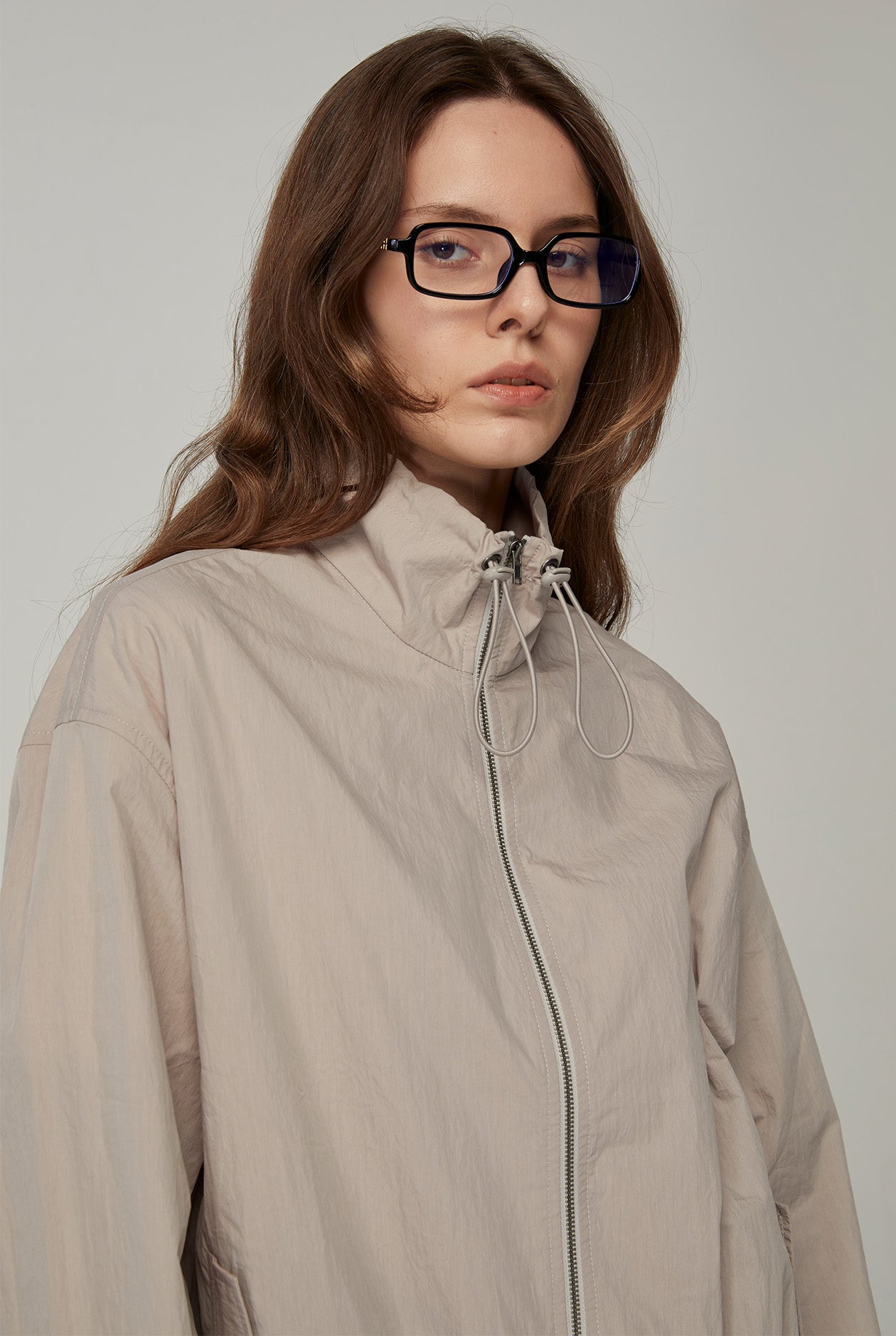 RUCHED DRAWSTRING JACKET