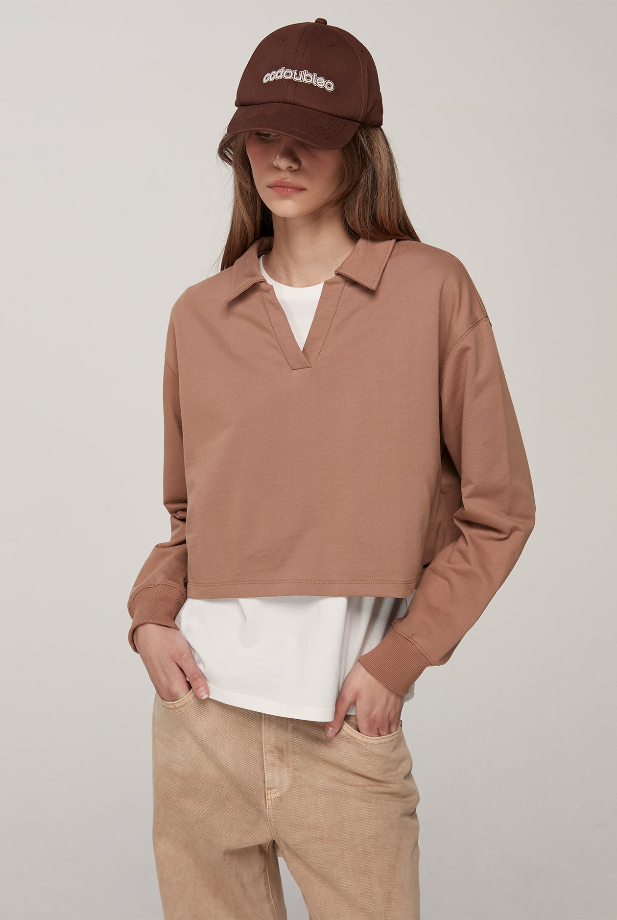 CLASSIC LONG SLEEVE CROPPED POLO