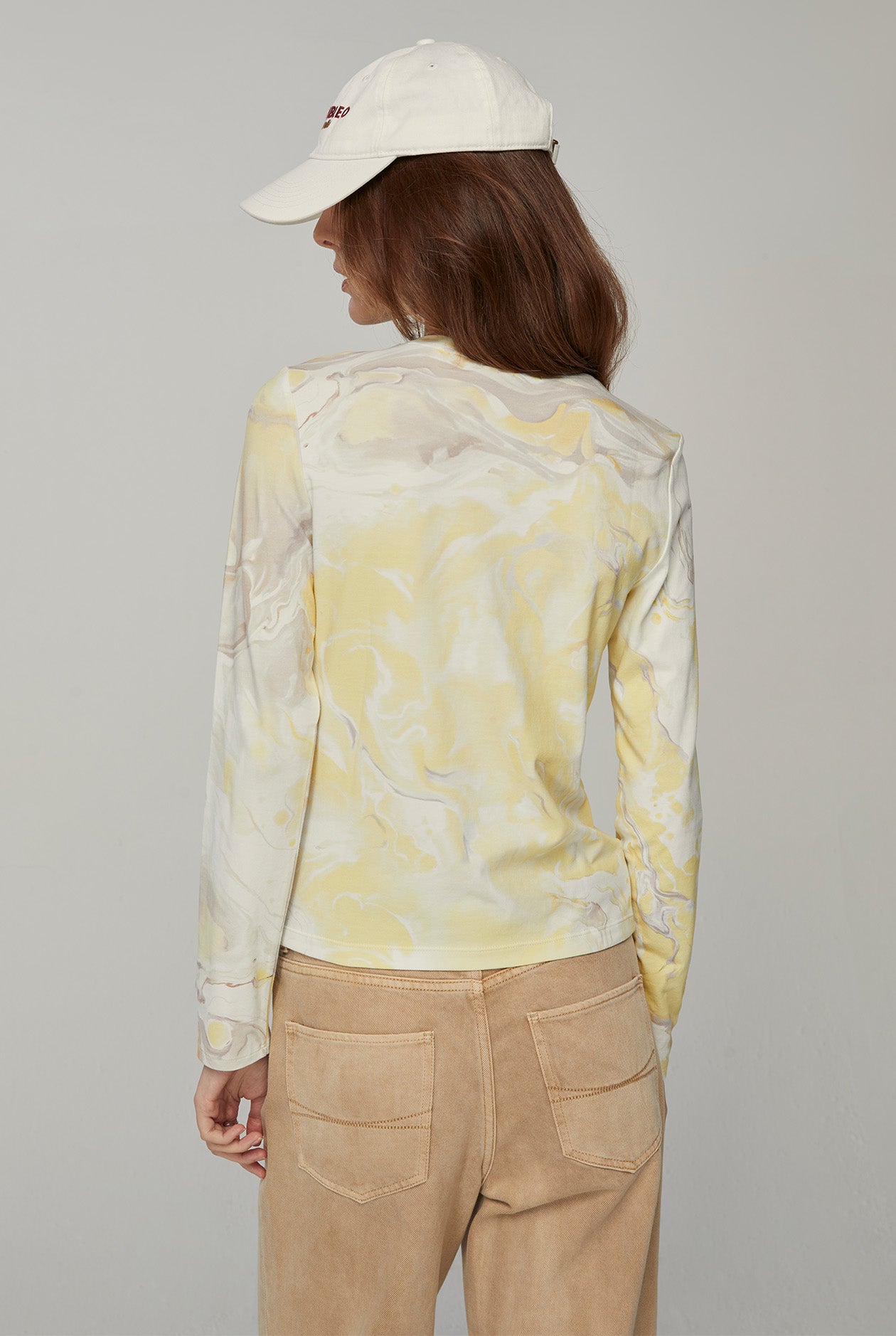 LONG SLEEVE CELESTIAL PRINTED TOP