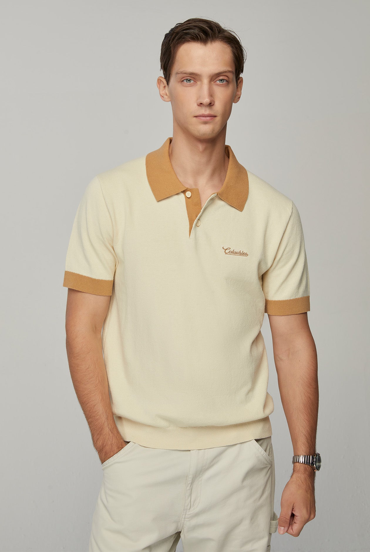 HANDWRITING LOGO KNITTED POLO