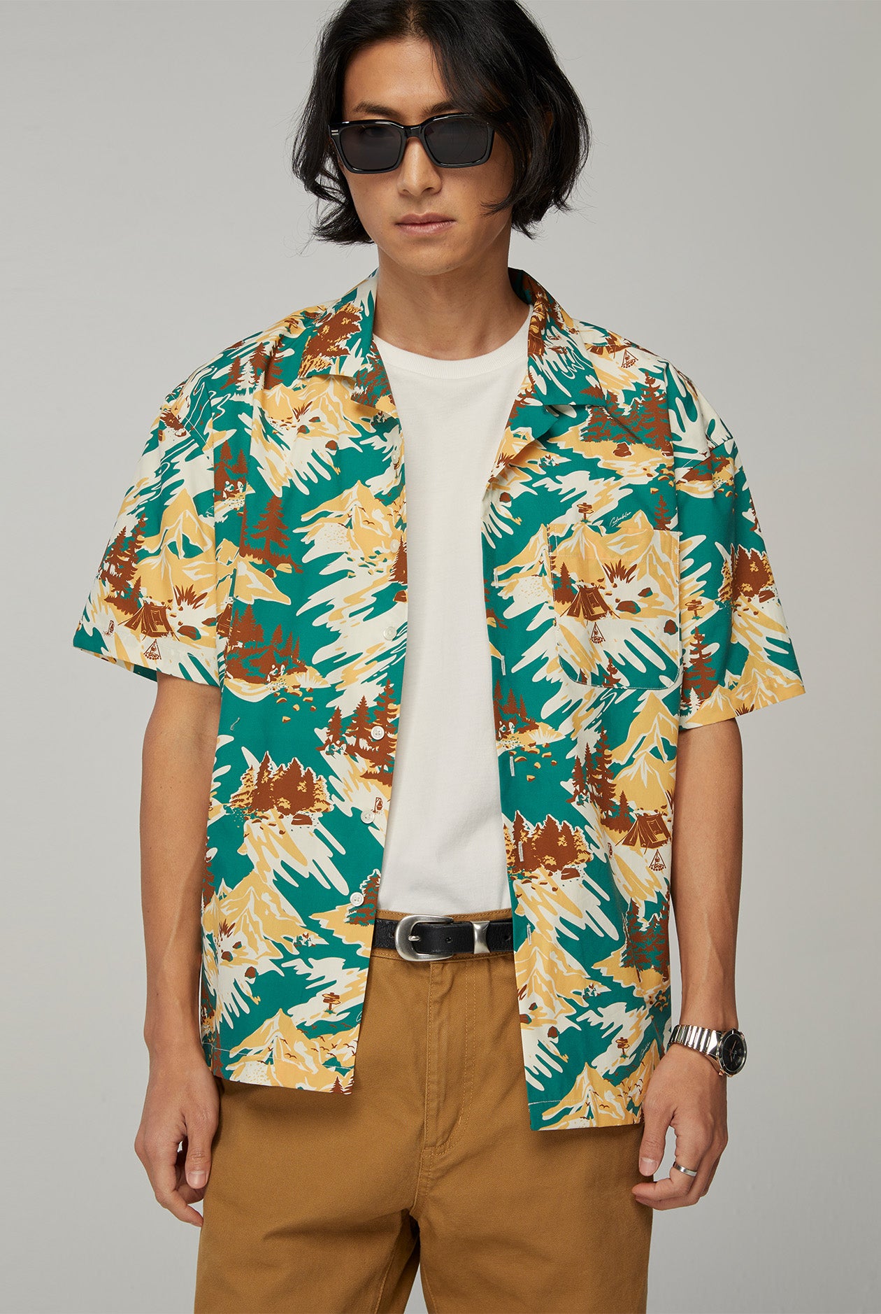 RELAXED TROPICAL POPLIN SHIRT