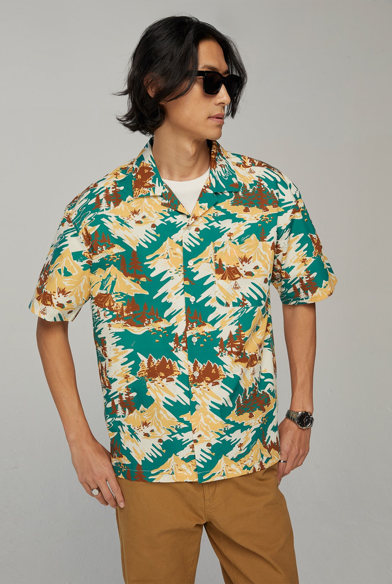 RELAXED TROPICAL POPLIN SHIRT