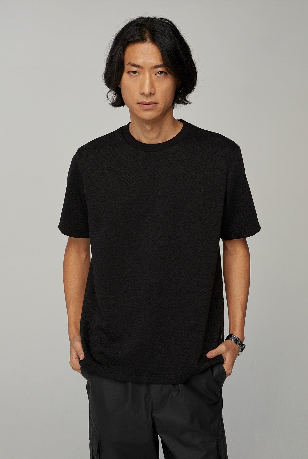 LOGO MONOGRAM JACQUARD TEE