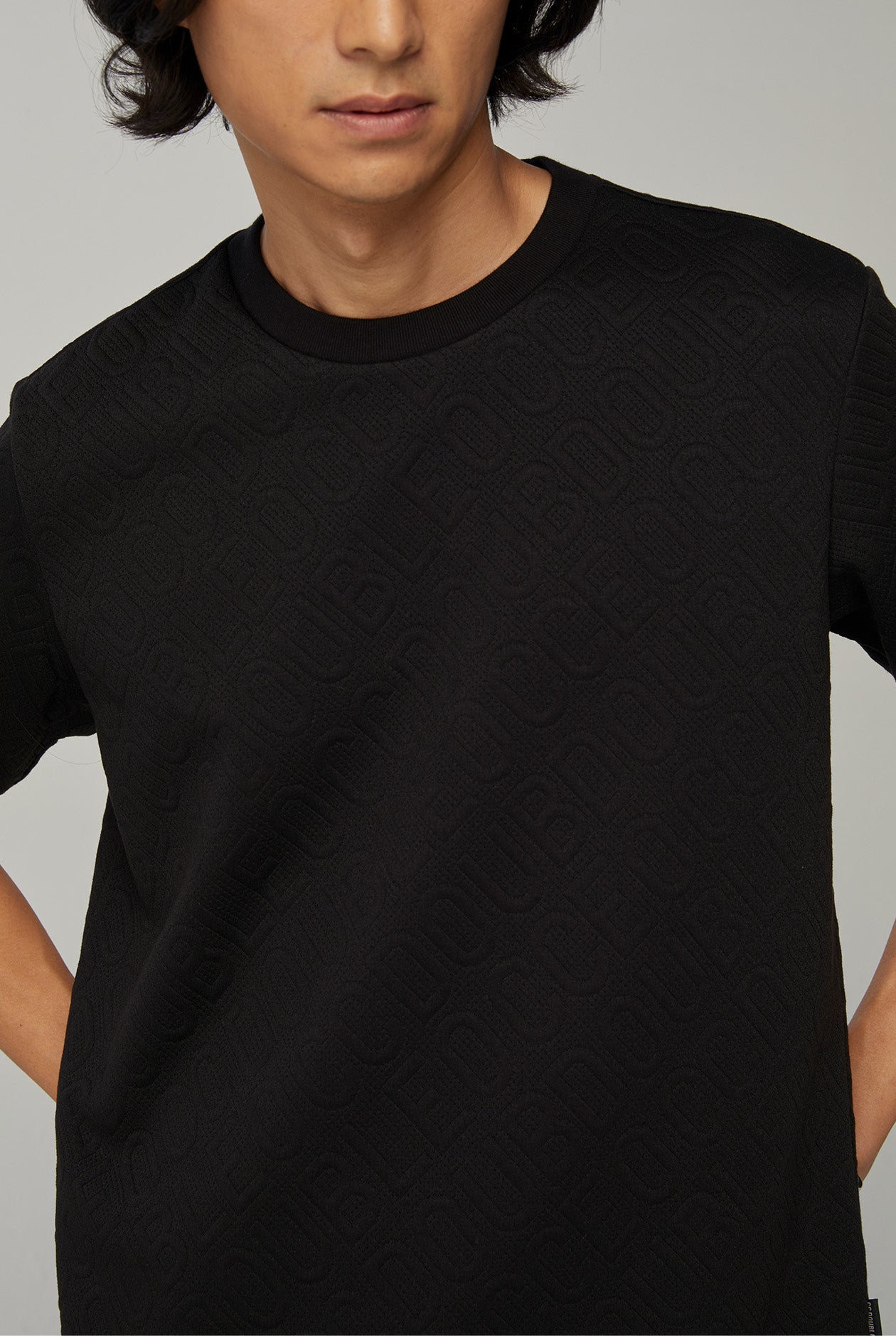 LOGO MONOGRAM JACQUARD TEE