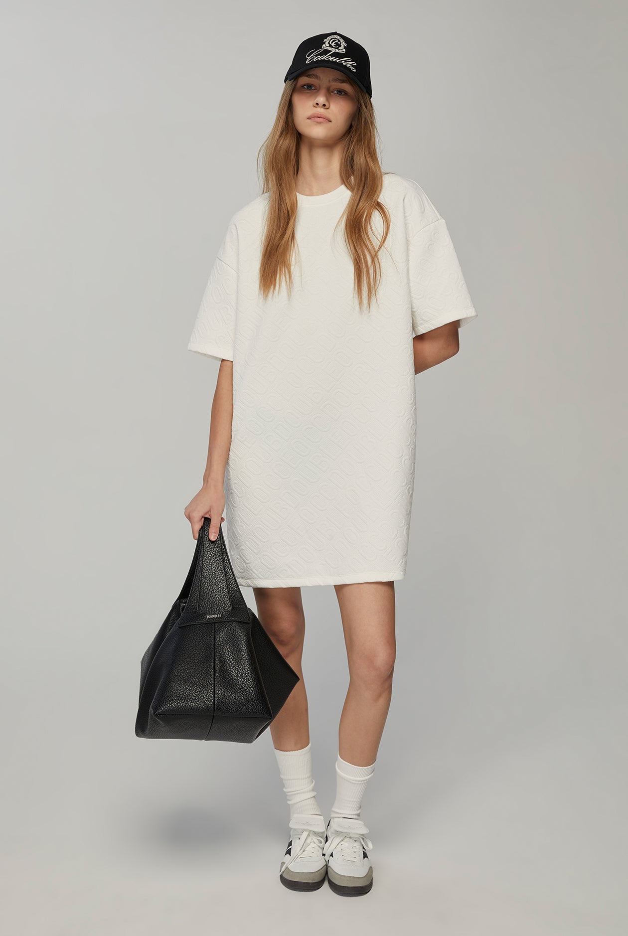 LOGO JACQUARD TEE DRESS