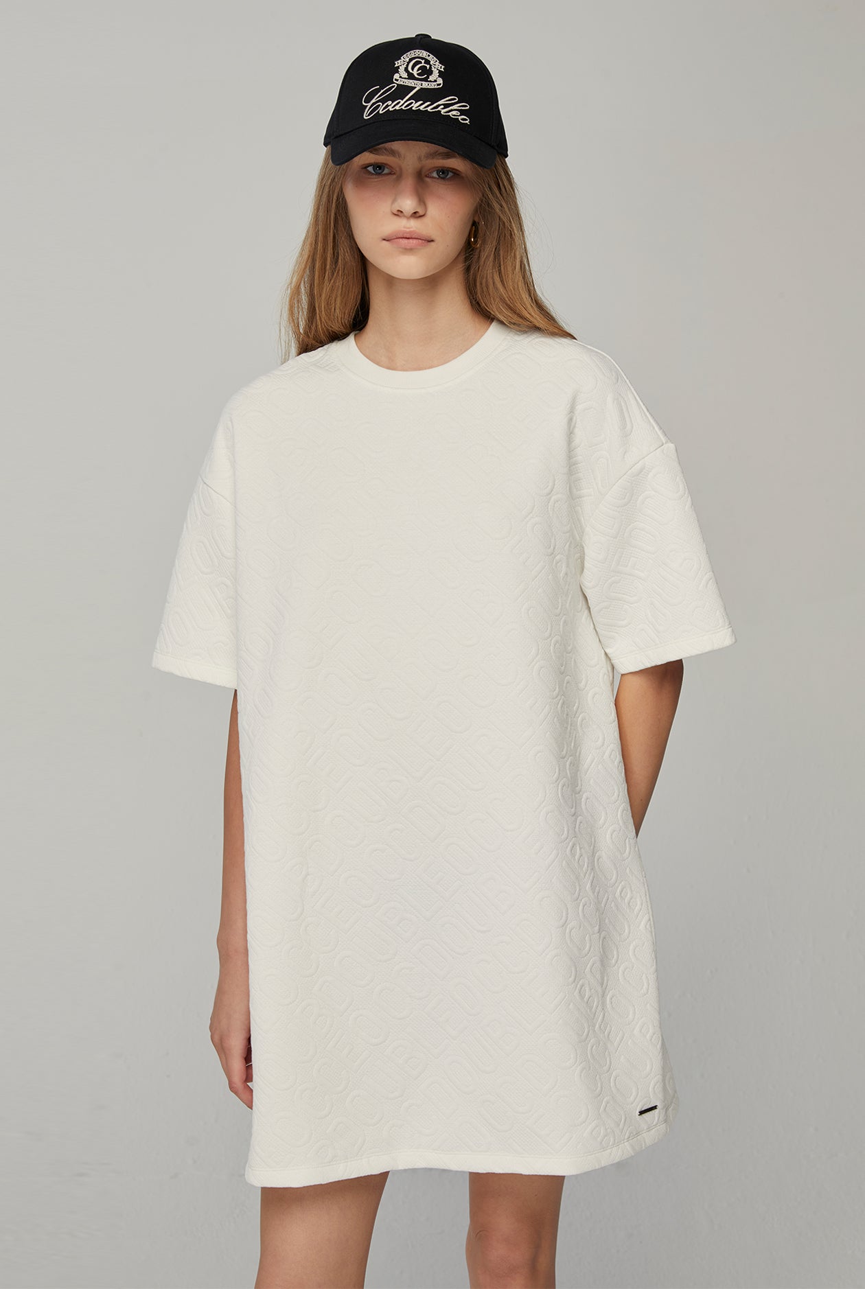 LOGO JACQUARD TEE DRESS