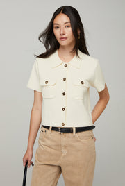 SHORT SLEEVEPOCKET DETAIL SHIRT