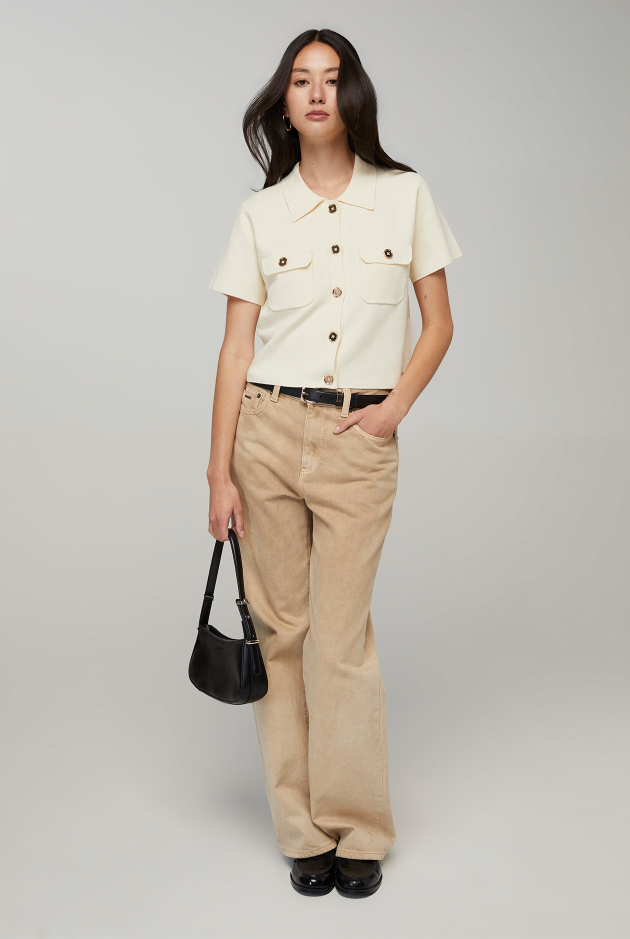 SHORT SLEEVEPOCKET DETAIL SHIRT