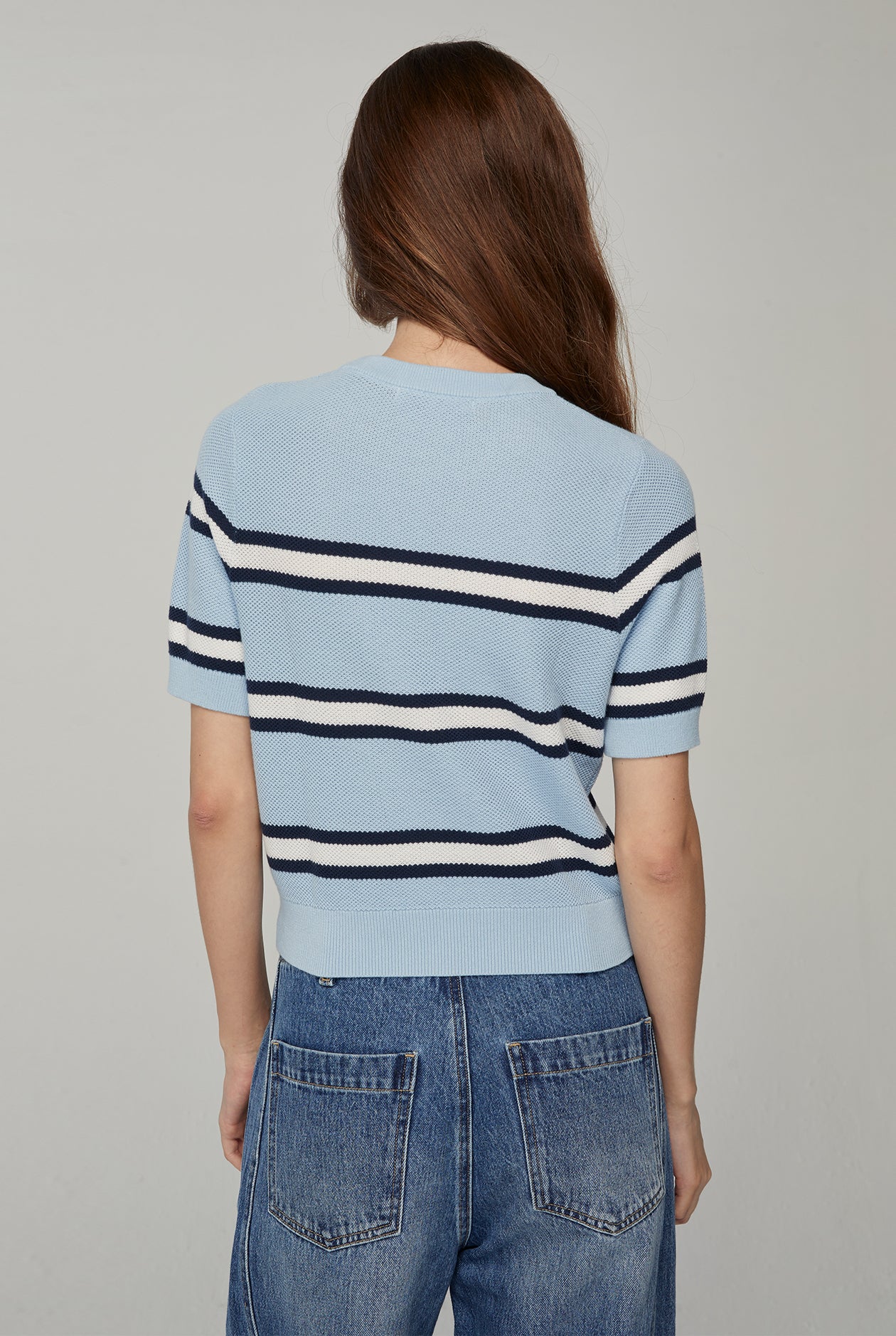 DOUBLE STRIPED KNITTED TOP