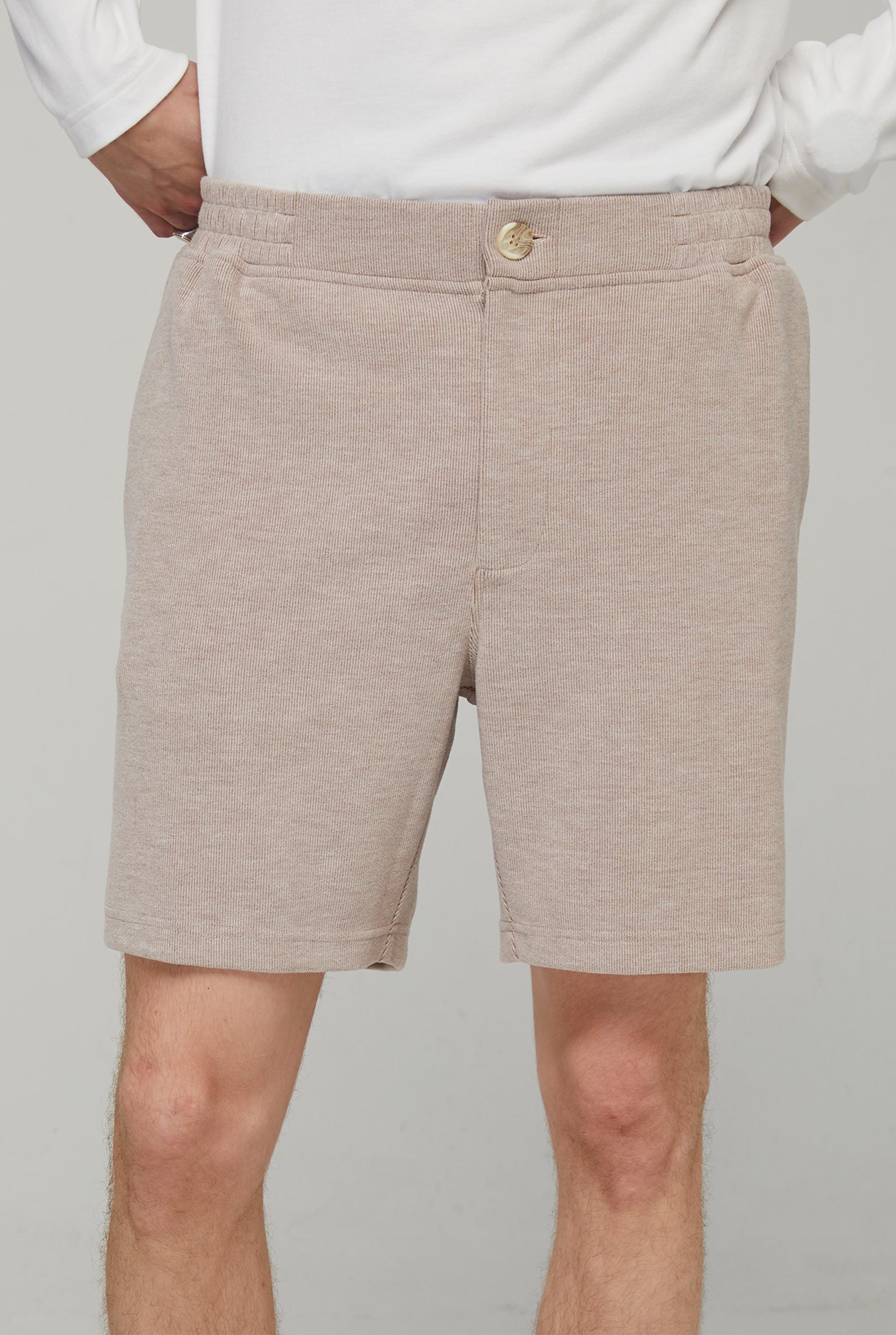 ELASTIC CORDUROY SHORTS