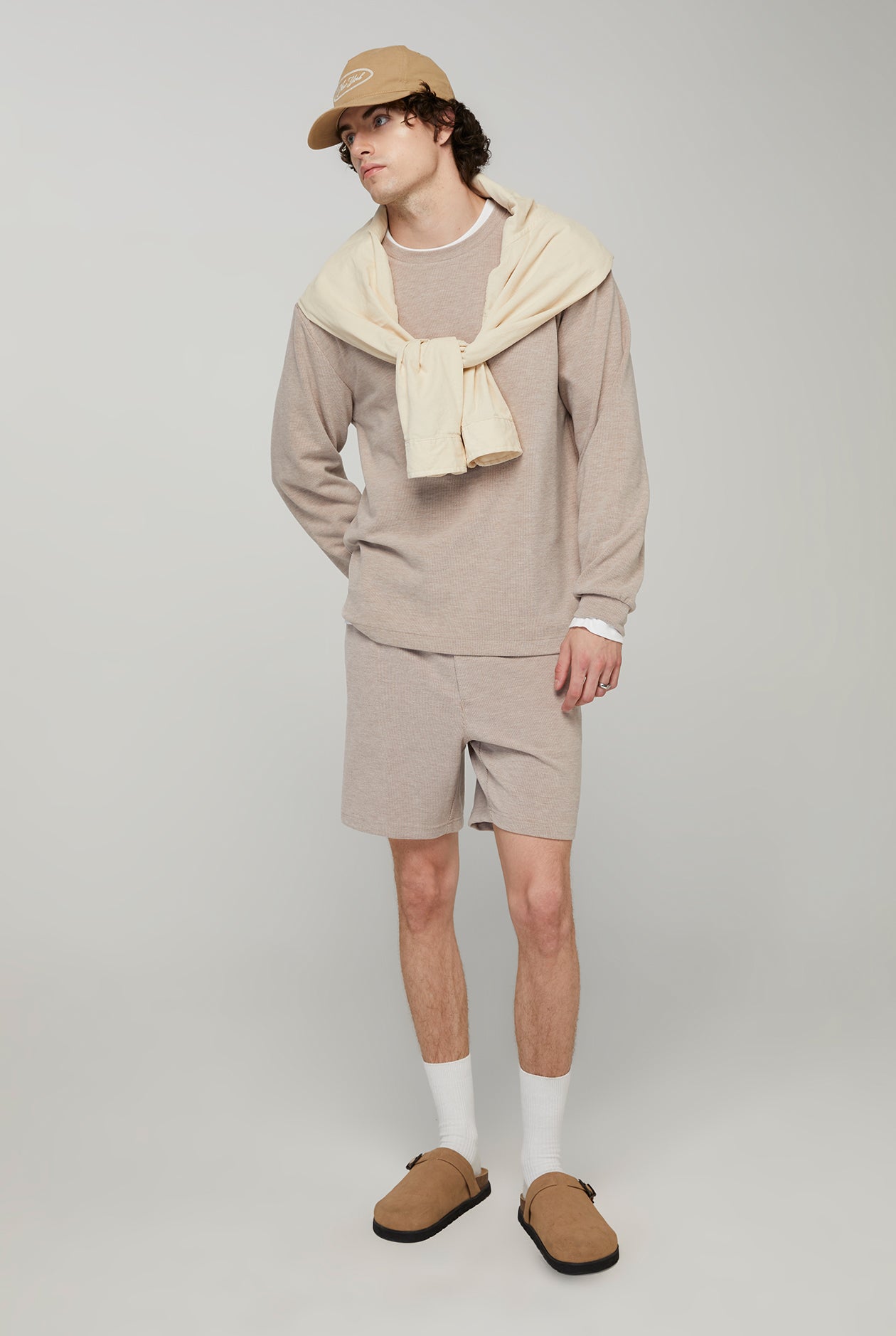 ELASTIC CORDUROY SHORTS