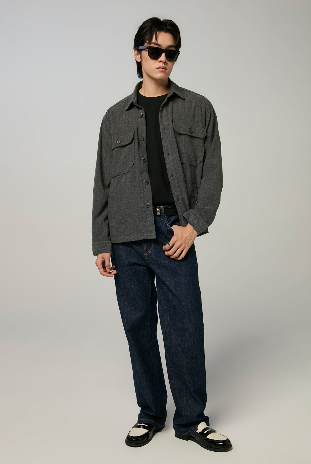 HERRINGBONE OVERSHIRT