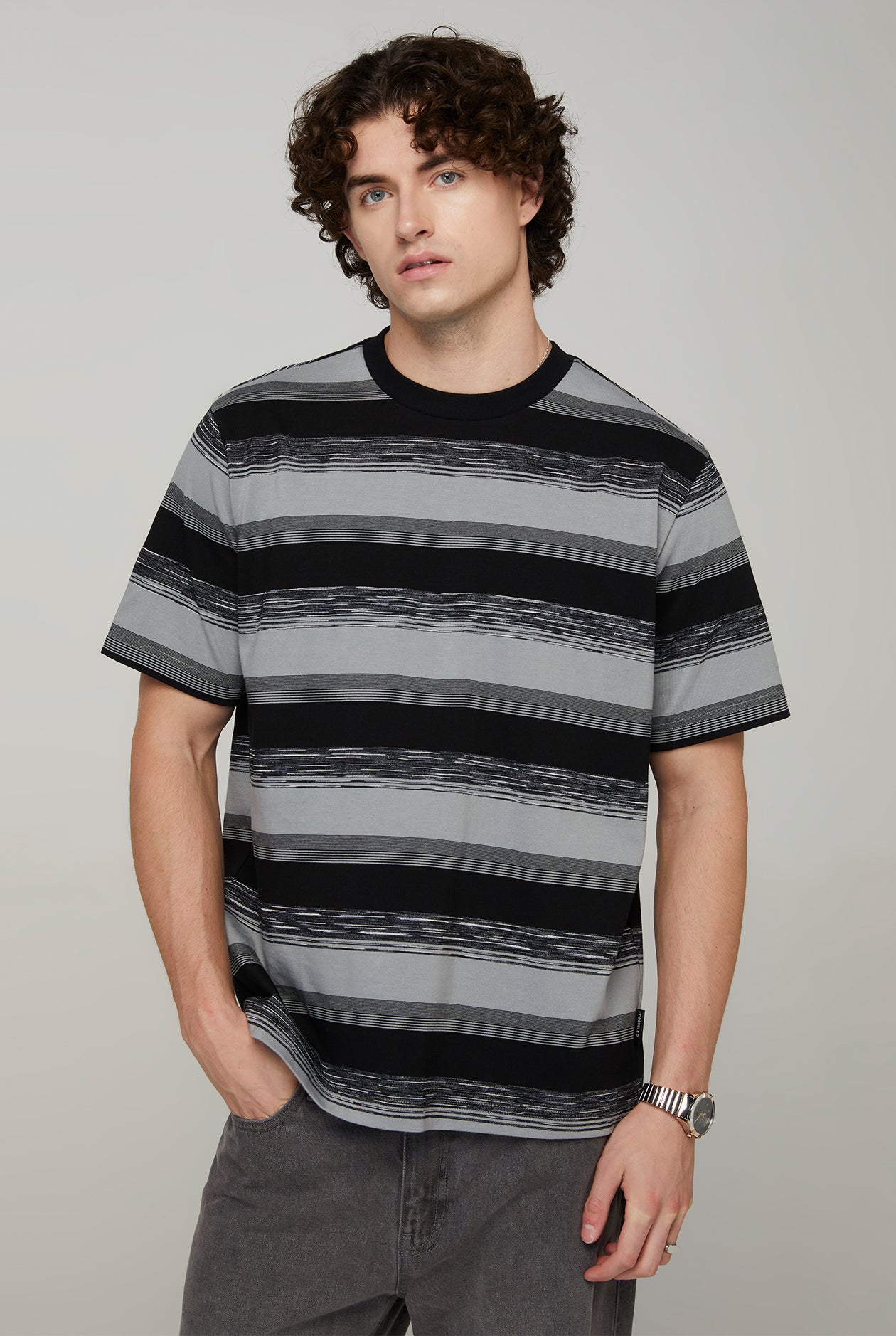 RELAXED STRIPE JERSEY TEE