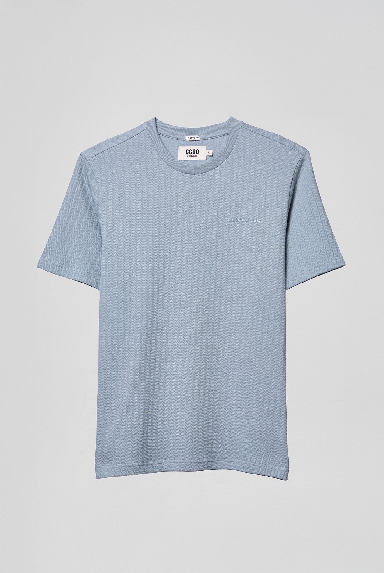 HERRINGBONE TEXTURED TEE