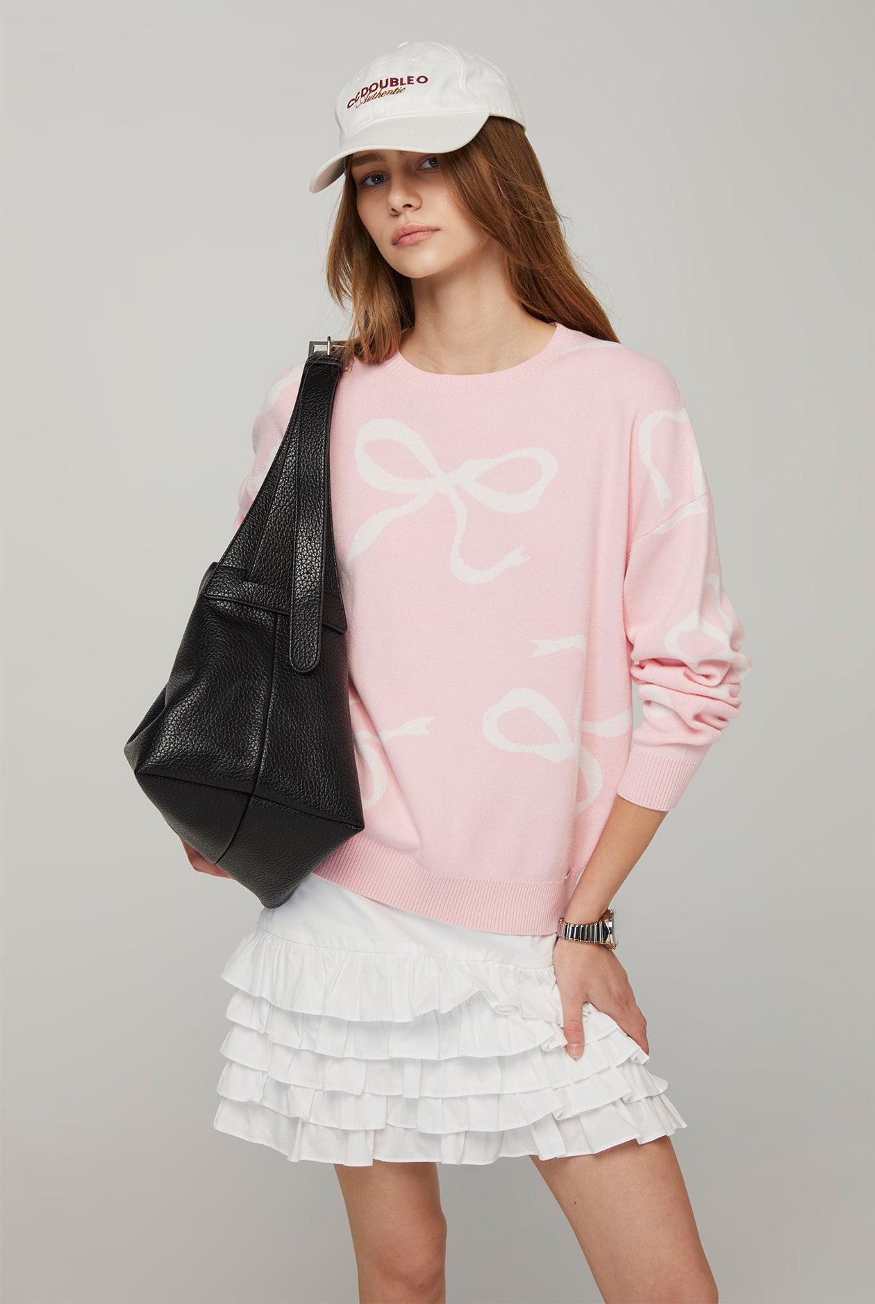 BOW KNITTED PULLOVER