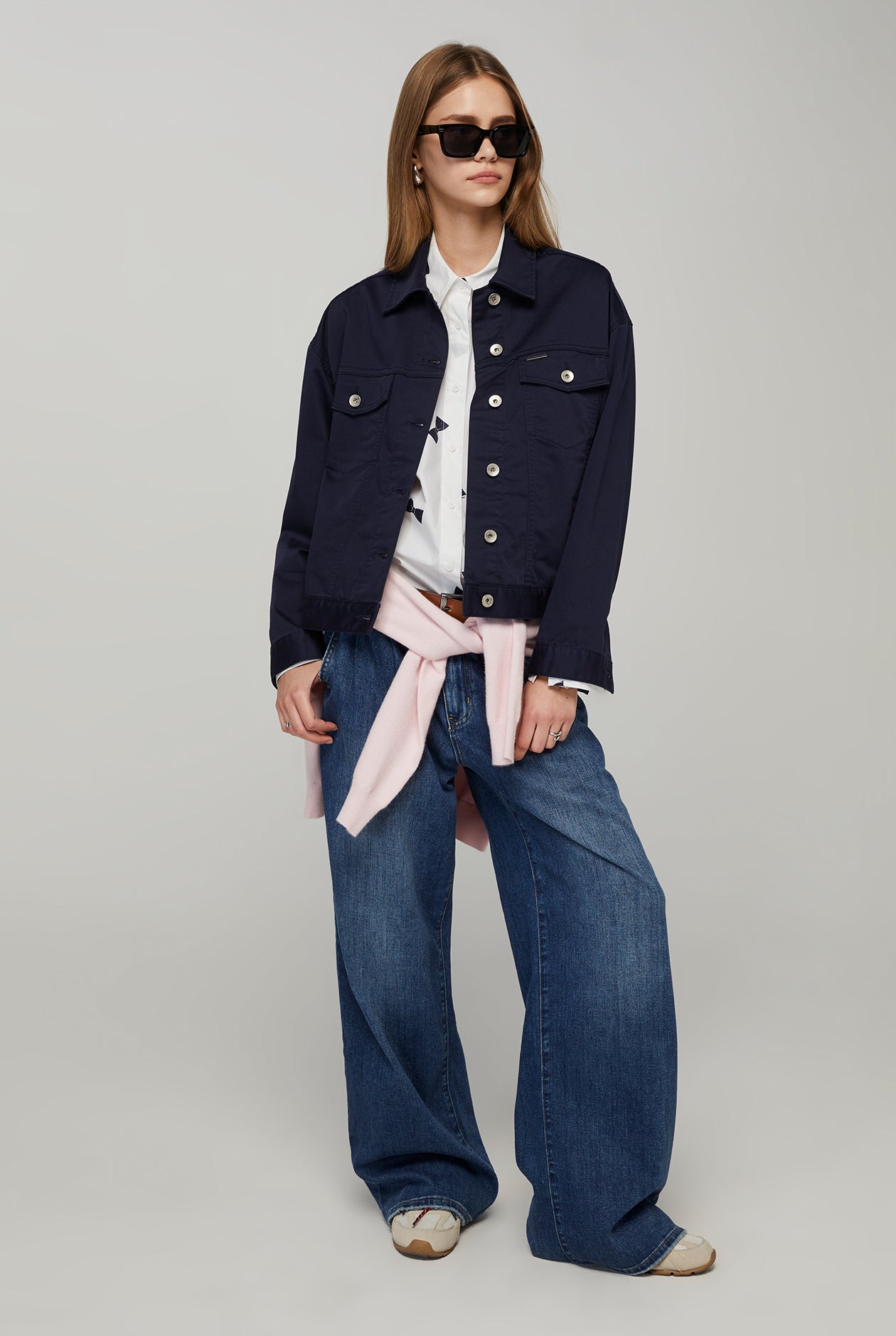 LONG SLEEVE BOW PRINTED SHIRT