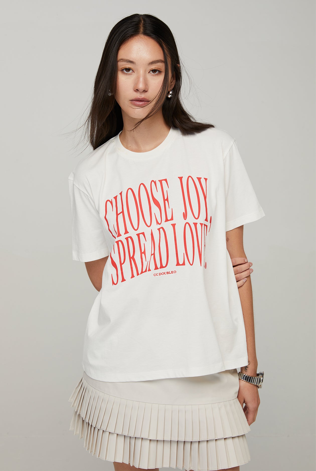 CHOOSE JOY SPREAD LOVE OVERSIZED GRAPHIC TEE