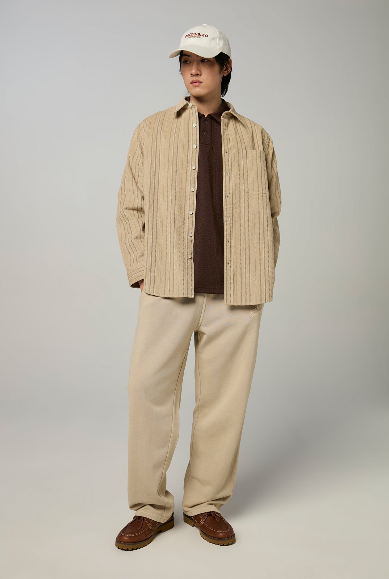 GARMENT DYED WIDE SWEAT PANTS