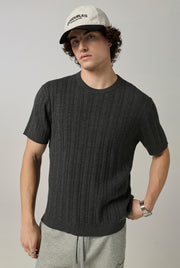 FLATKNIT CABLE TEXTURE TEE