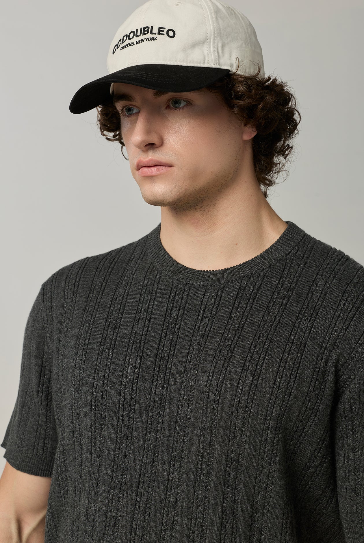 FLATKNIT CABLE TEXTURE TEE