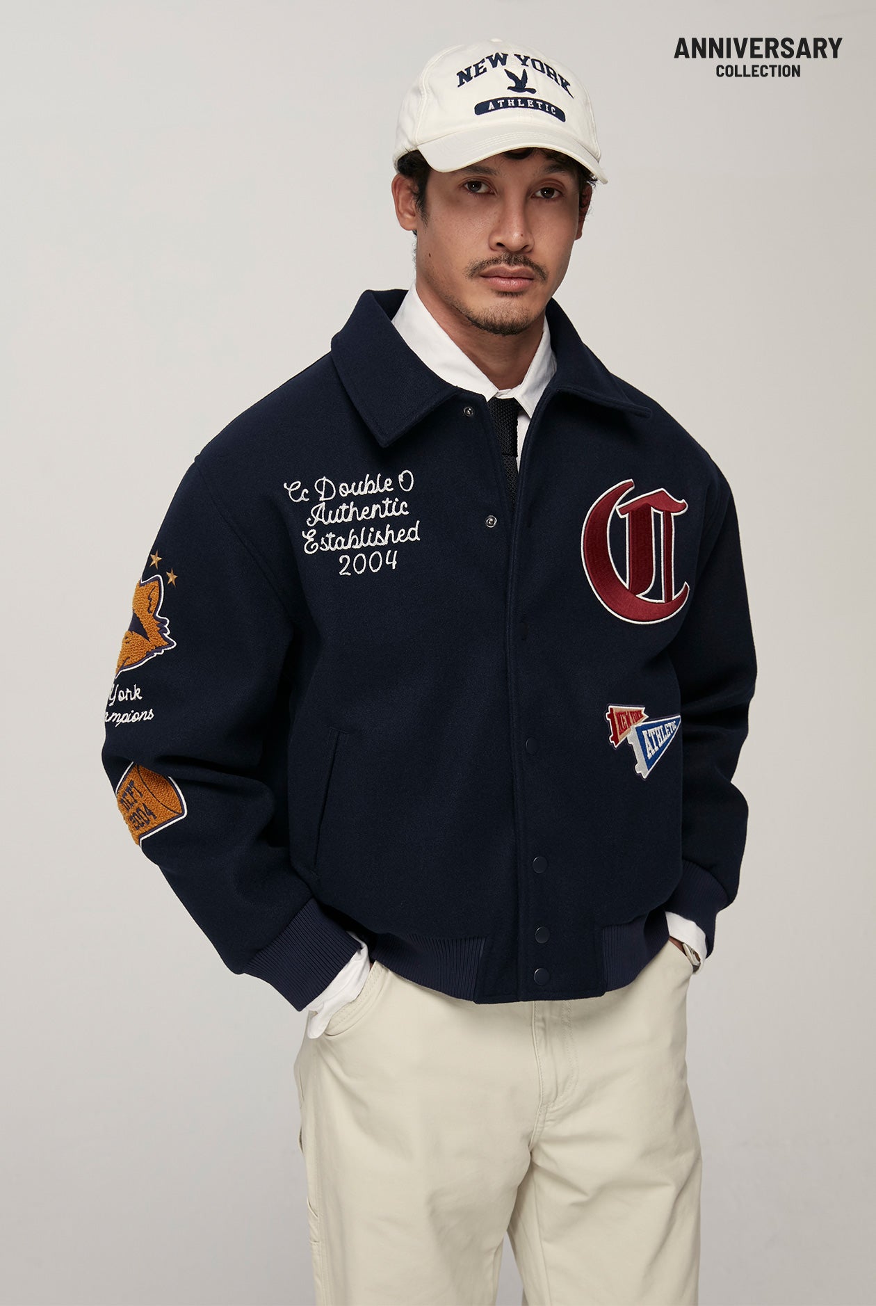 20th ANNIVERSARY PATCH VARSITY JACKET