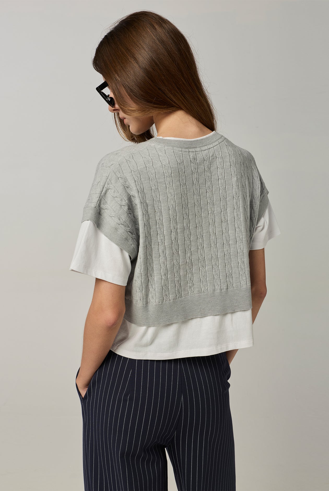 LAYERED KNIT VEST TOP