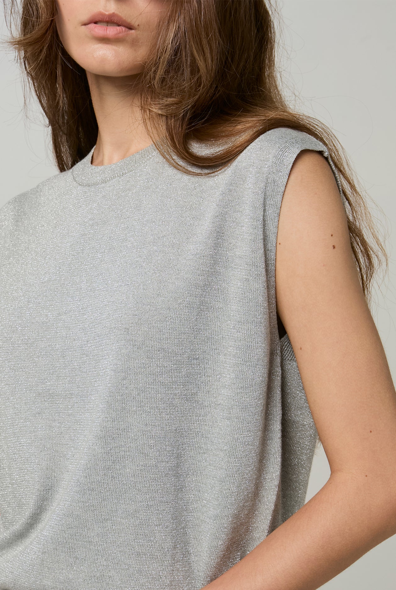 LUREX SLEEVELESS TOP