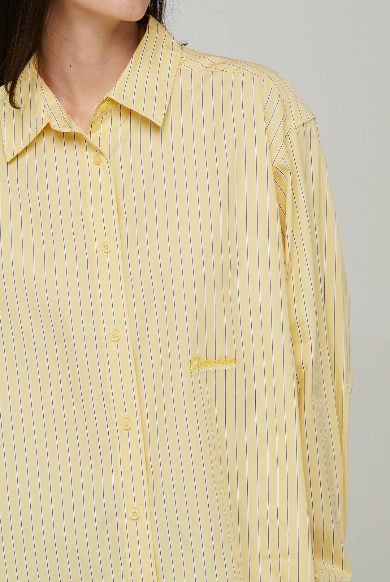 OVERSIZED STRIPED POPLIN SHIRT