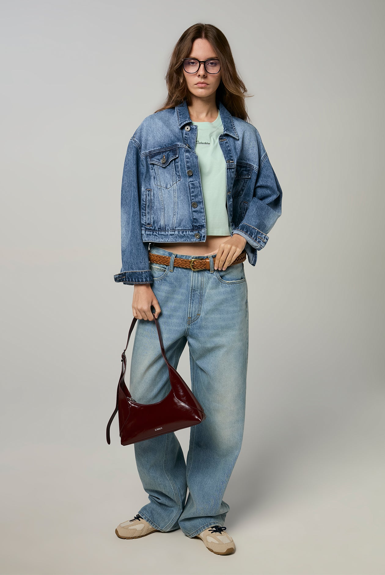 OVERLAP CC DOUBLE O CROP TEE