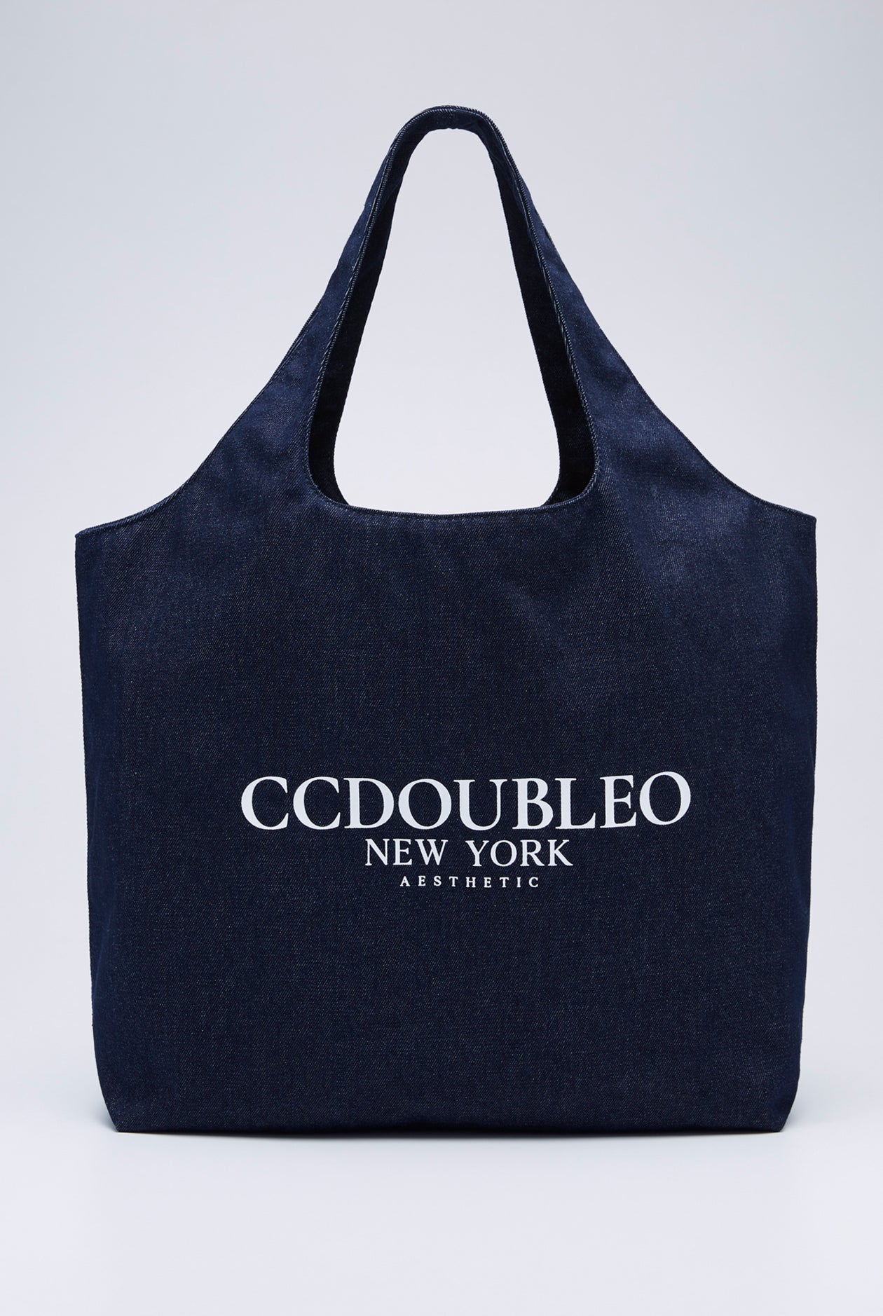 DENIM LOGO TOTE BAG