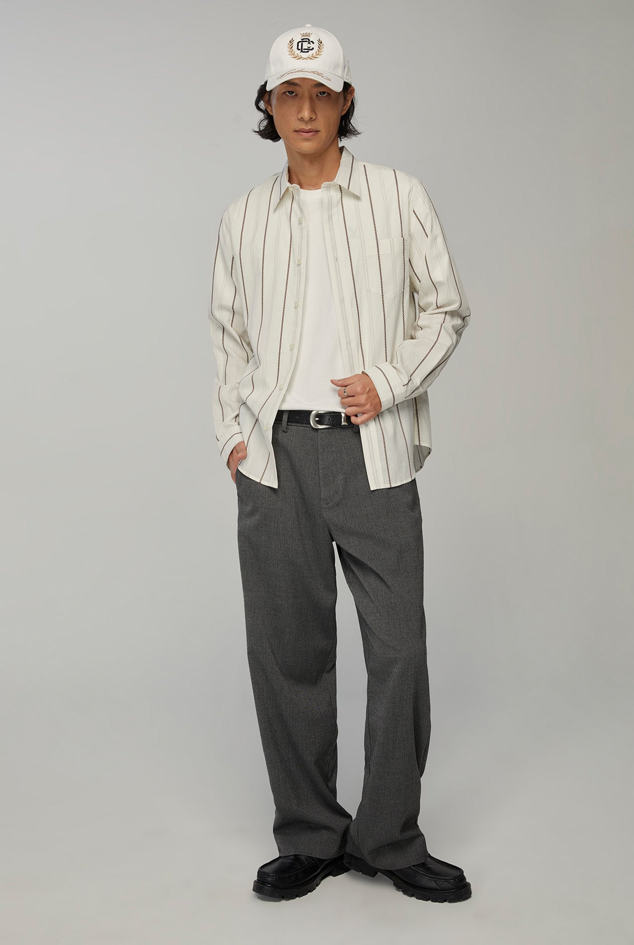 HERRINGBONE DRESS PANTS