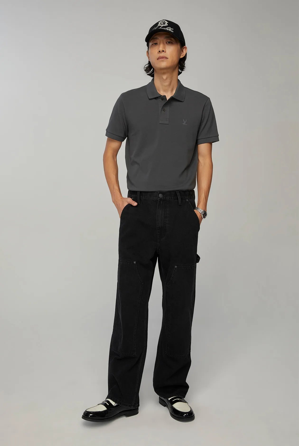 BLACK WASH CARPENTER JEANS