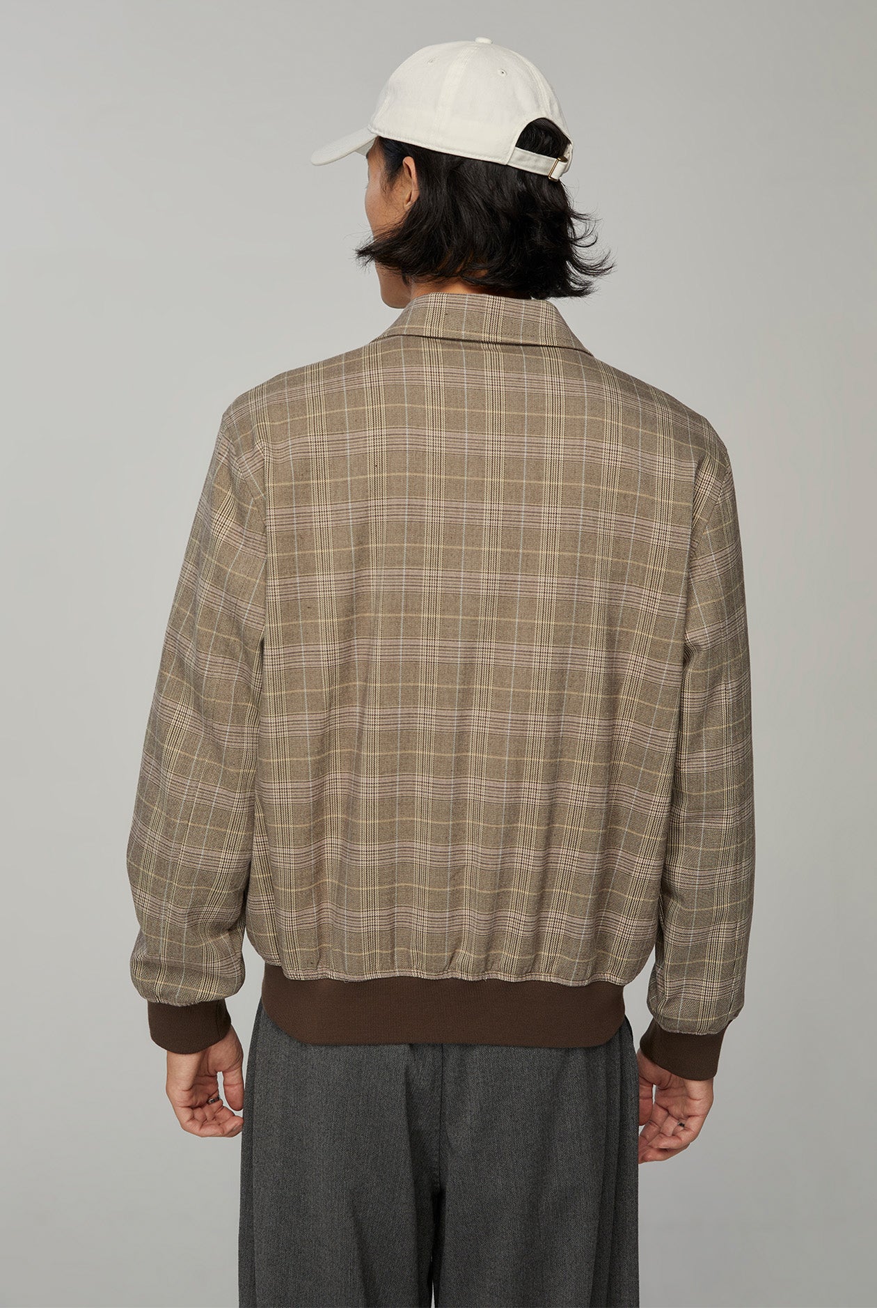 GLEN CHECKED BLOUSON JACKET