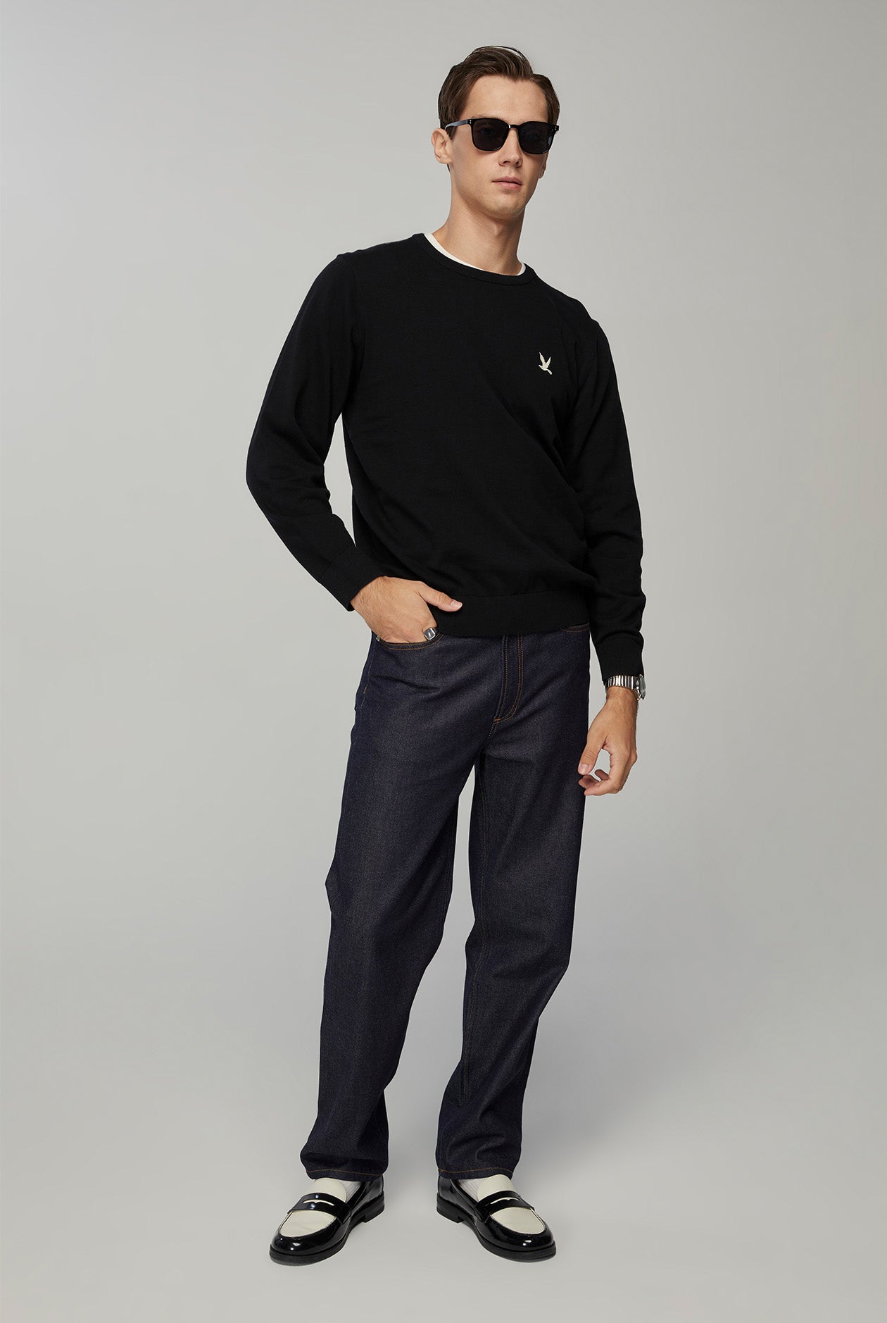 REGULAR BIRD LOGO SWEATER