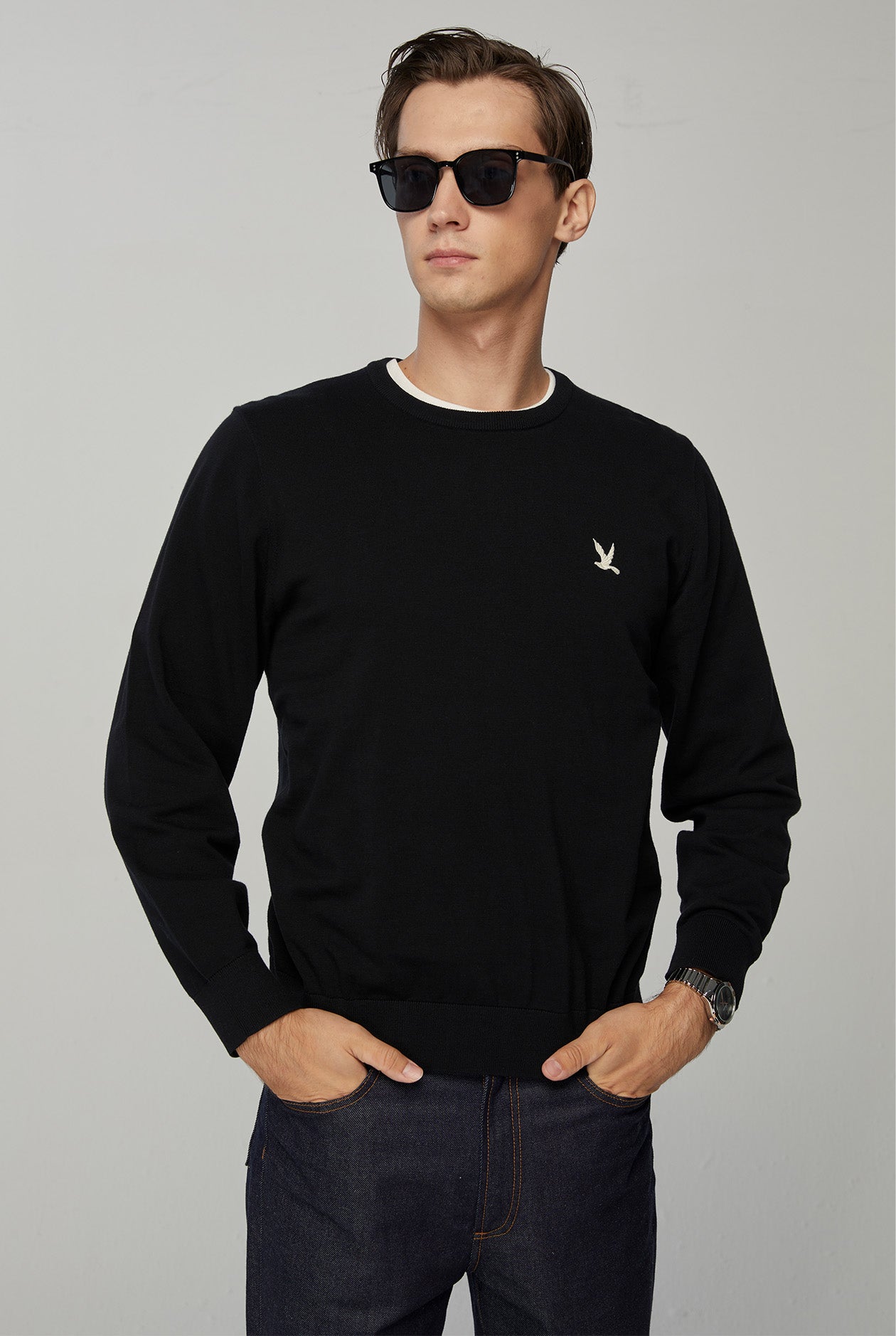 REGULAR BIRD LOGO SWEATER