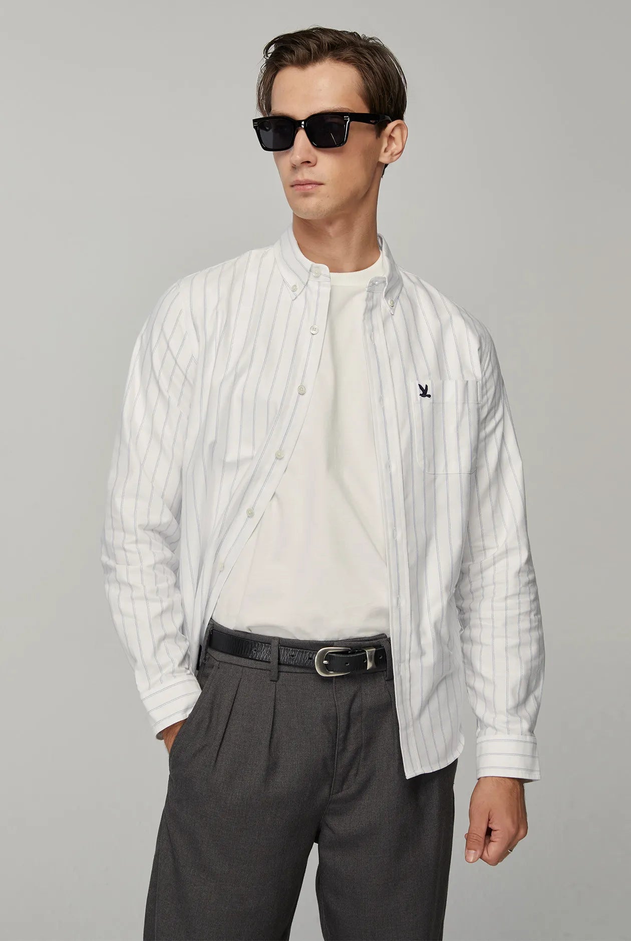 BLUE STRIPED OXFORD SHIRT