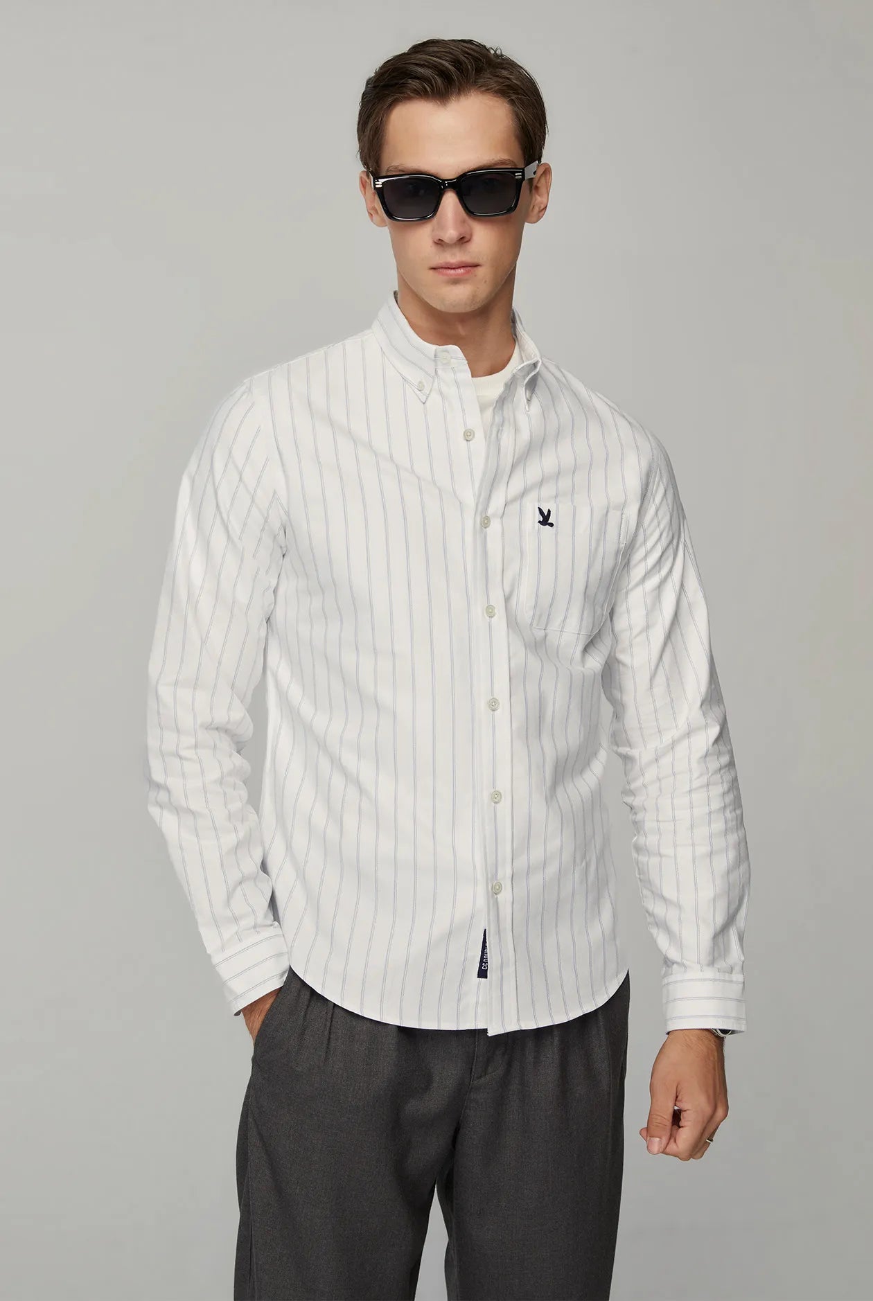 BLUE STRIPED OXFORD SHIRT