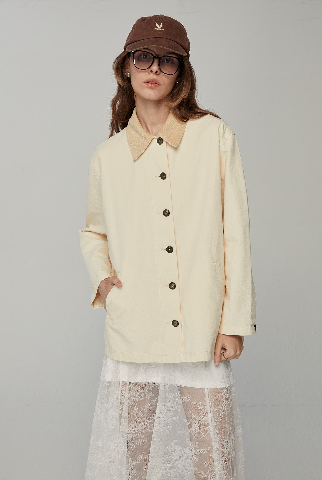 CORDUROY COLLAR BARN JACKET