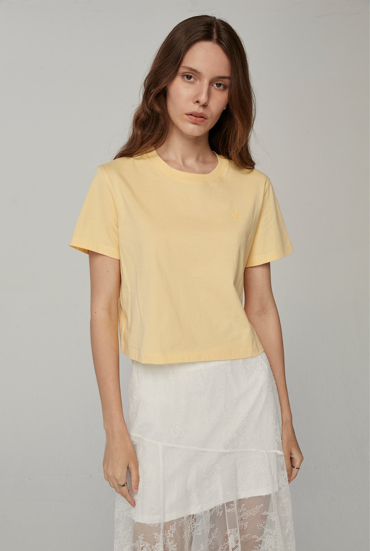 SILICONE BIRD LOGO CROPPED TEE