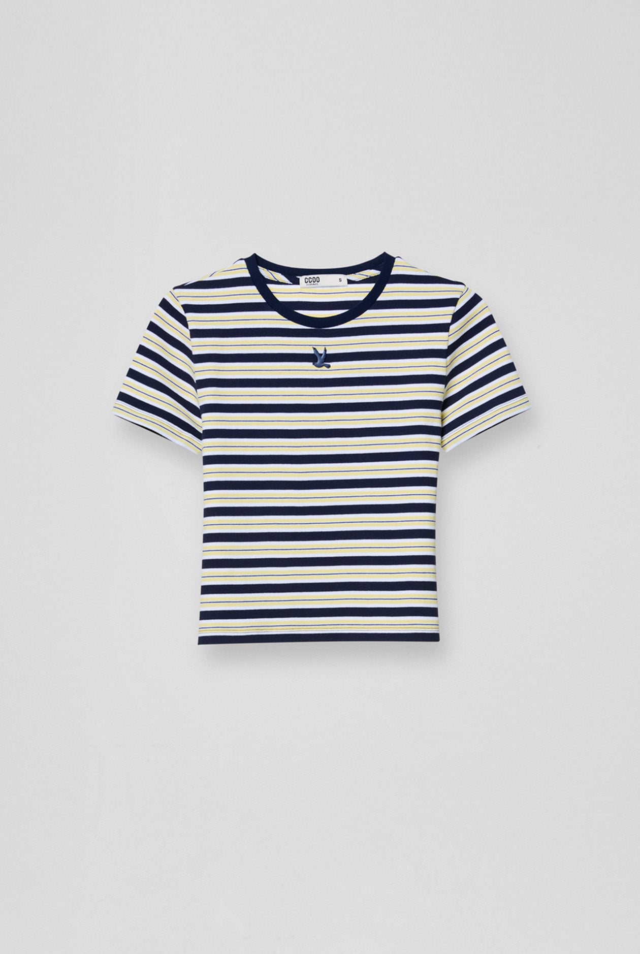 METAL BIRD LOGO STRIPED TEE