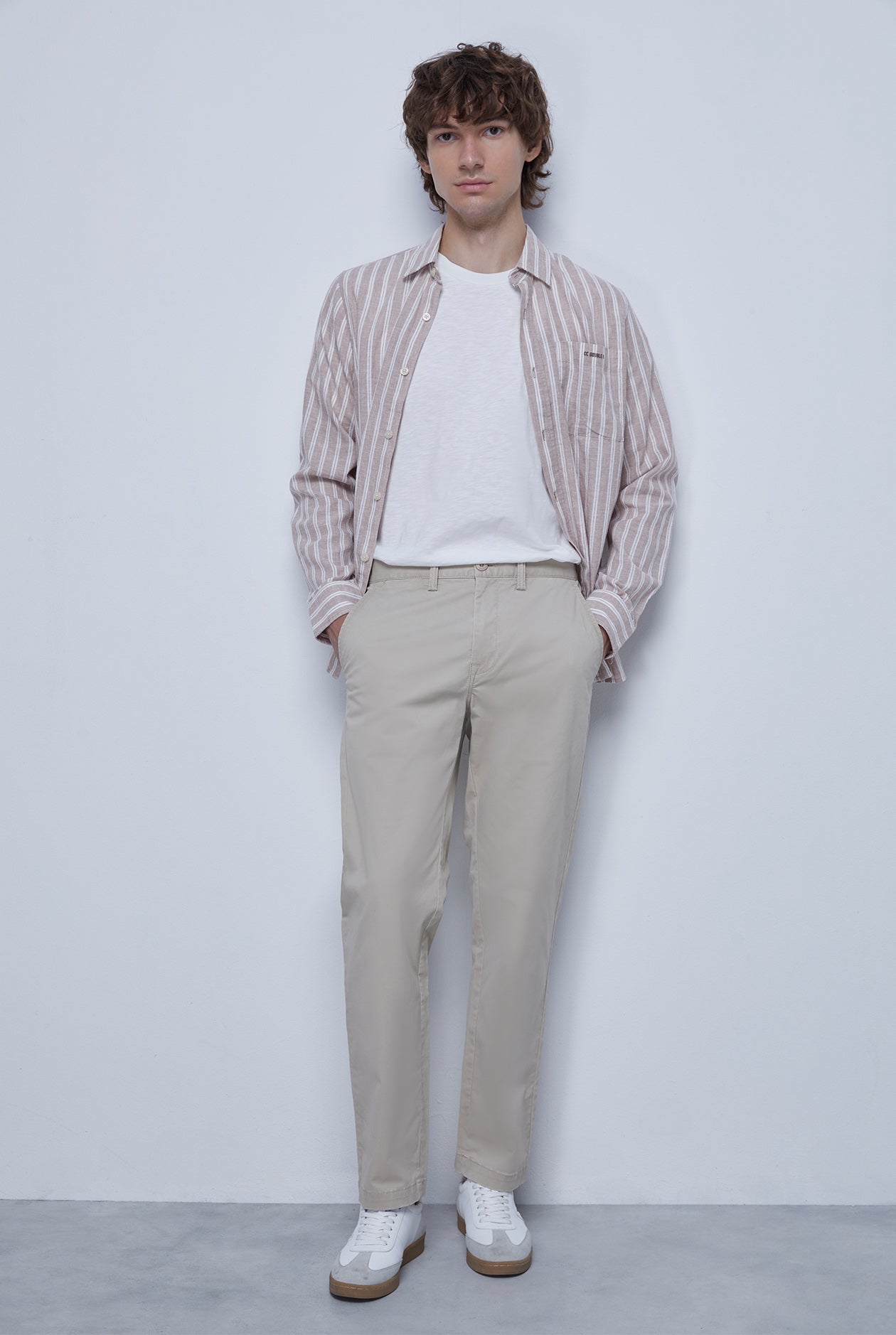 STRAIGHT TWILL CHINO PANTS