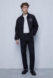 BLACK WASH STRAIGHT FIT JEANS